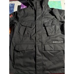 Burton DryRide Mens Medium Charcoal Gray Black Ski Snowboard Jacket